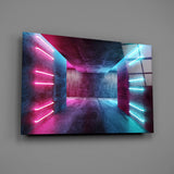 Neon Lights Glass Wall Art.