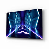 Neon Lights Glass Wall Art.