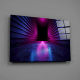 Neon Lights Glass Wall Art.