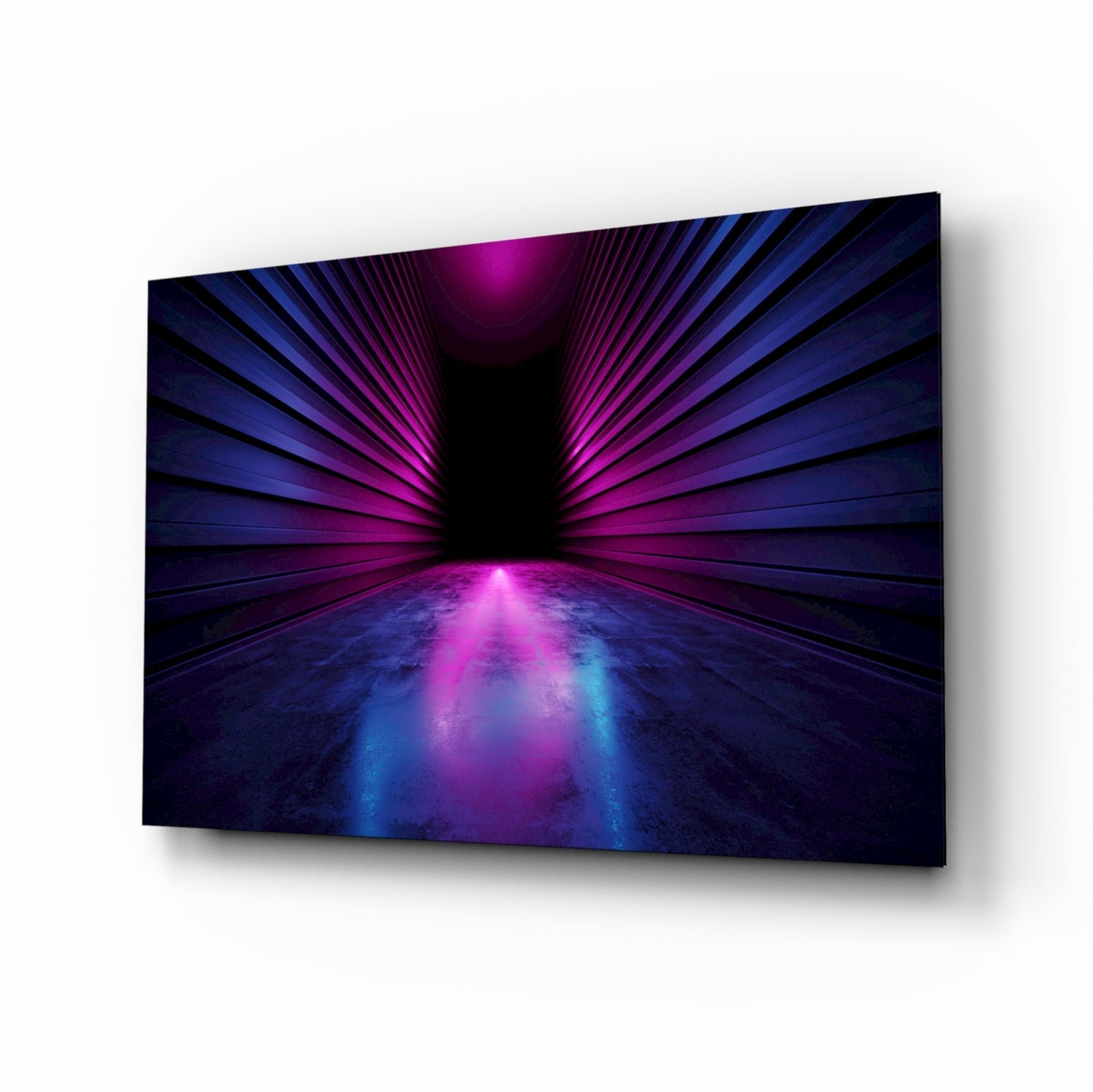Neon Lights Glass Wall Art.