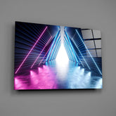 Neon Lights Glass Wall Art.