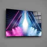Neon Lights Glass Wall Art.