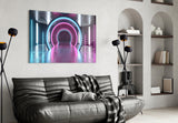 Neon Lights Glass Wall Art.