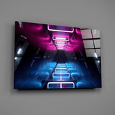 Neon Lights Glass Wall Art.