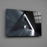 Geometric Structures Glass Wall Art.