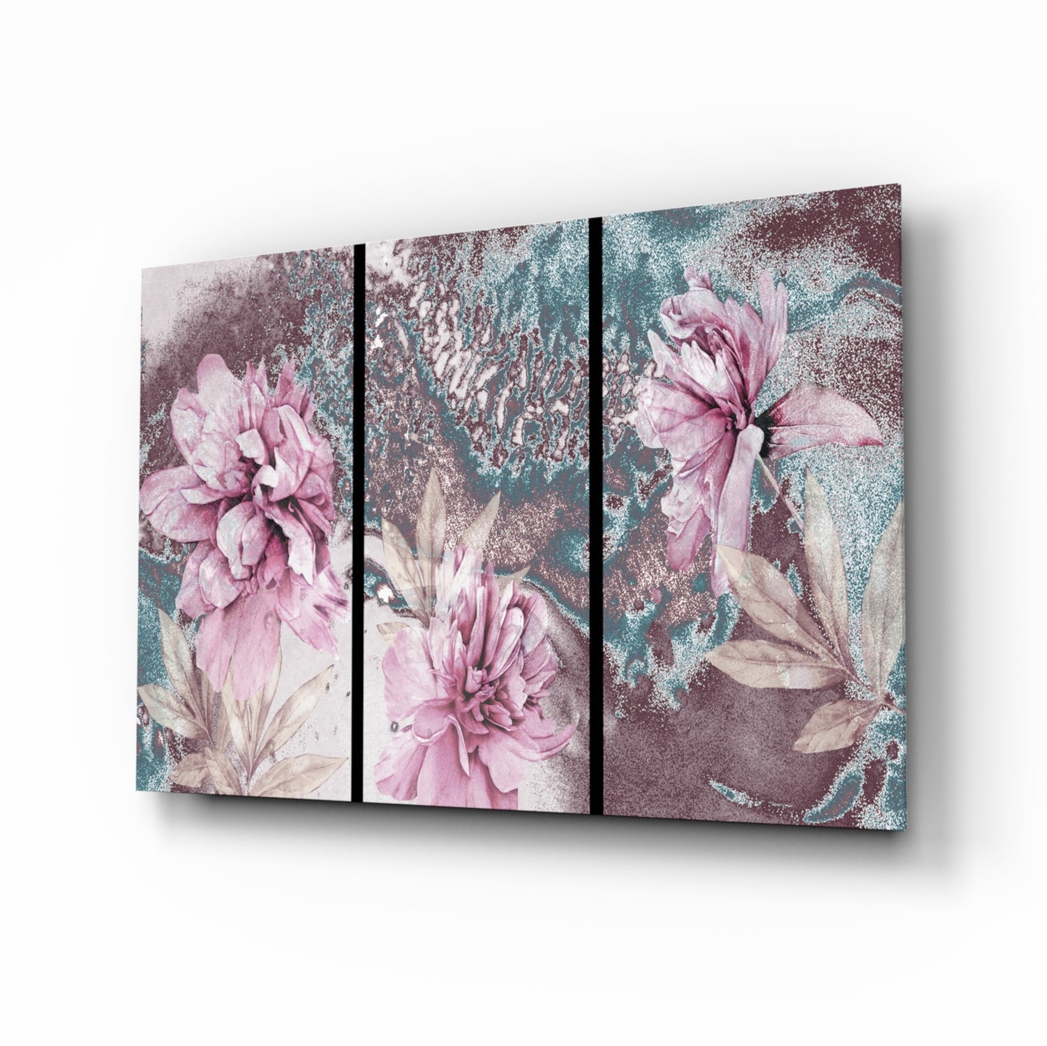 Flowers Glass Wall Art.