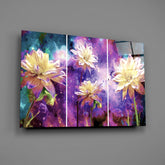 Flowers Glass Wall Art.