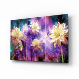 Flowers Glass Wall Art.