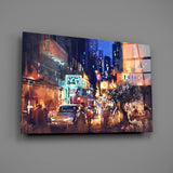 City Night Glass Wall Art.