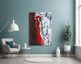 Woman in Red Hat Glass Wall Art.