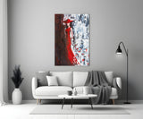 Woman in Red Hat Glass Wall Art.