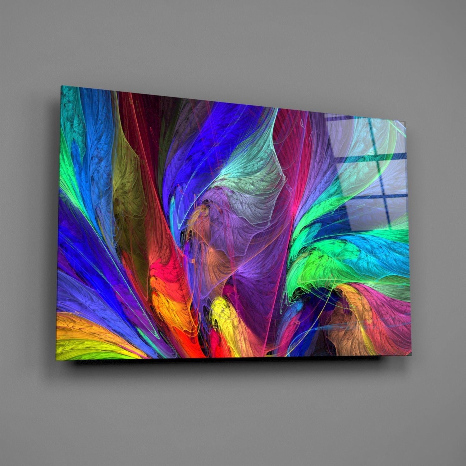Colorful Patterns Glass Wall Art.