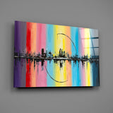 City Silhouette Glass Wall Art.