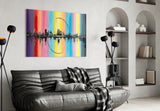 City Silhouette Glass Wall Art.
