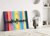 City Silhouette Glass Wall Art.