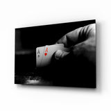 Playing Cards Glass Wall Art.