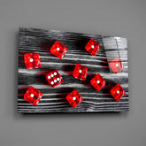 Dice Glass Wall Art.