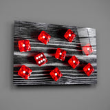 Dice Glass Wall Art.