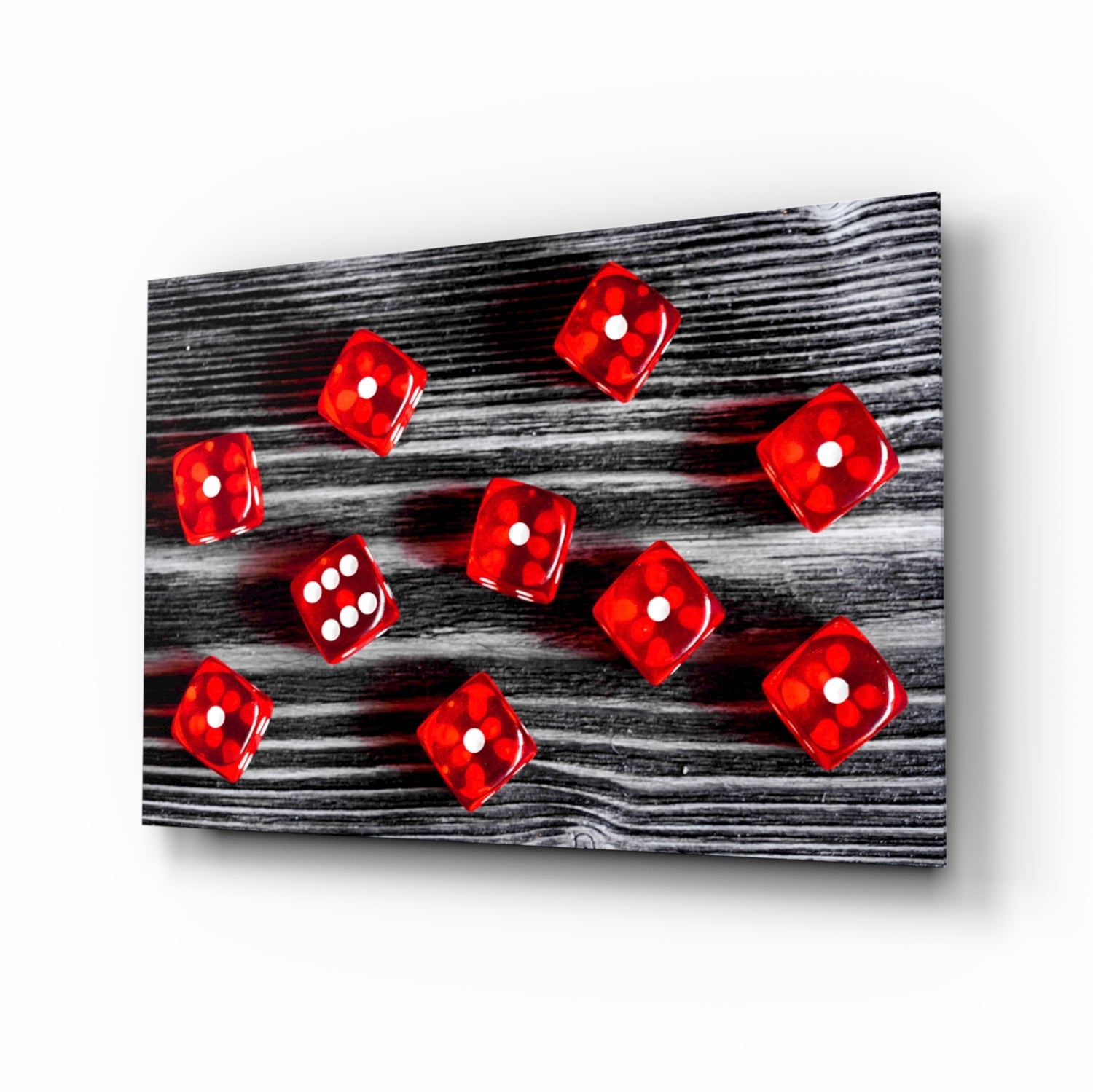 Dice Glass Wall Art.
