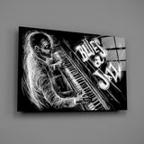 Jazz Blues Music Glass Wall Art.