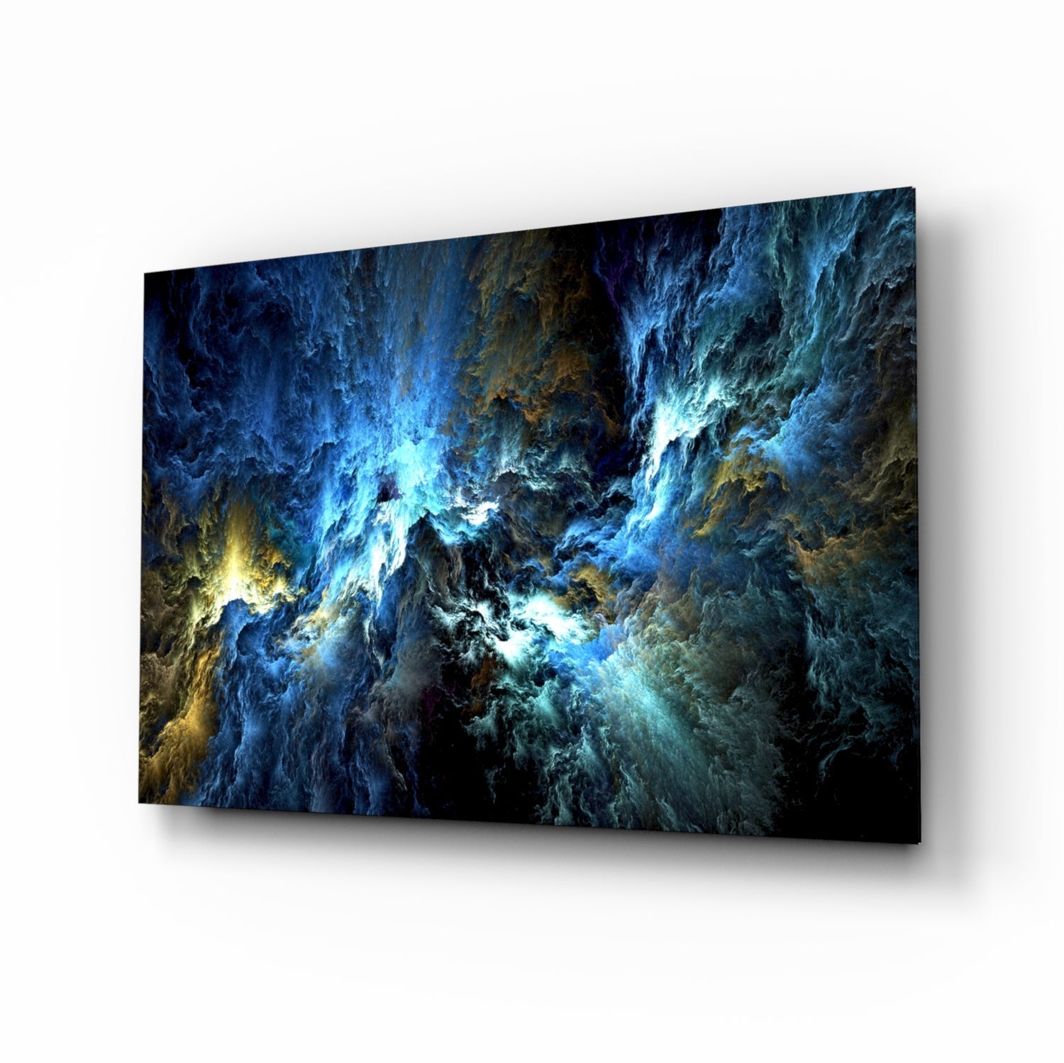 Cosmic Blue Glass Wall Art.