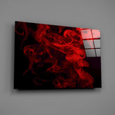 Red Smoke Glass Wall Art.