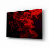 Red Smoke Glass Wall Art.