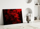 Red Smoke Glass Wall Art.