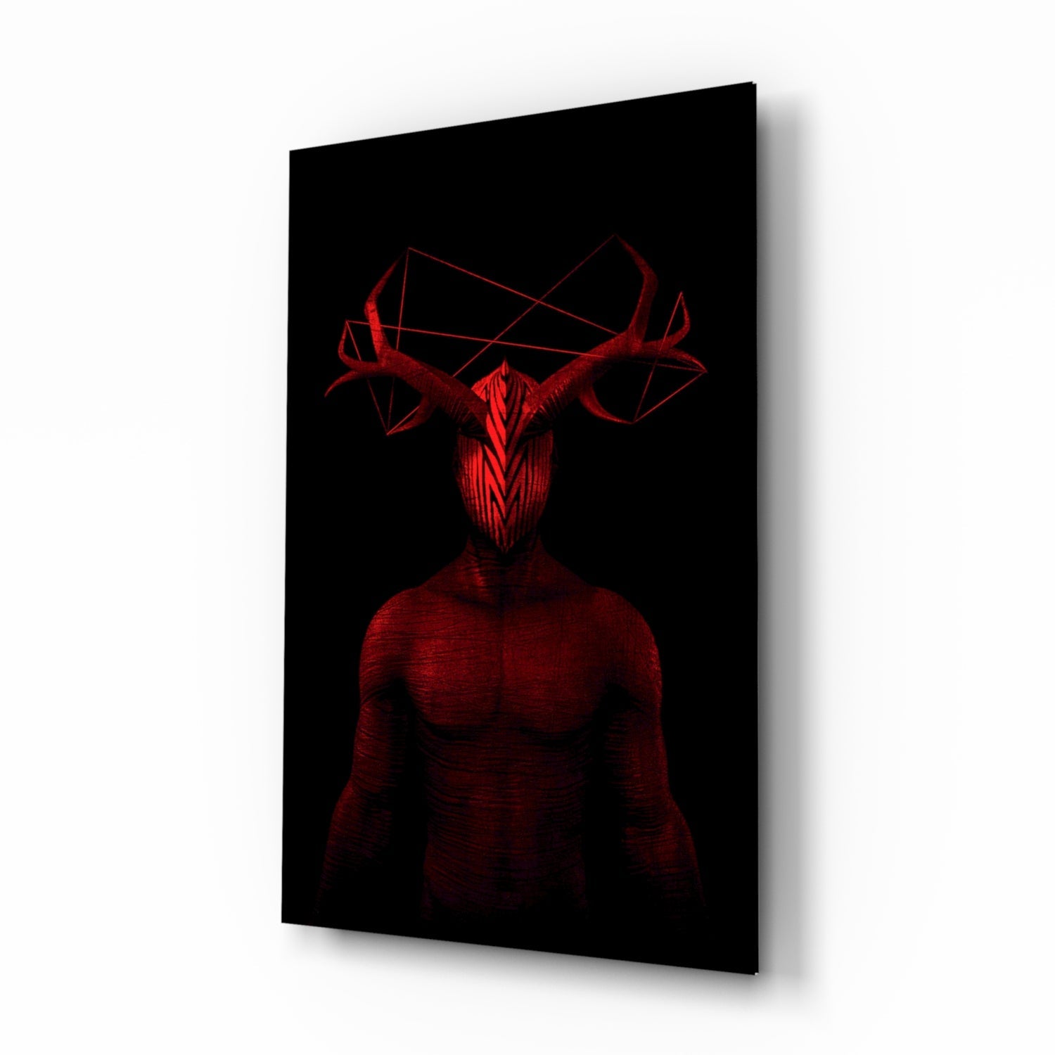 Donnie Red Glass Wall Art.