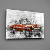 Red Chevrolet Glass Wall Art.