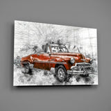 Red Chevrolet Glass Wall Art.
