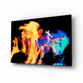 Flames Glass Wall Art.