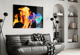 Flames Glass Wall Art.