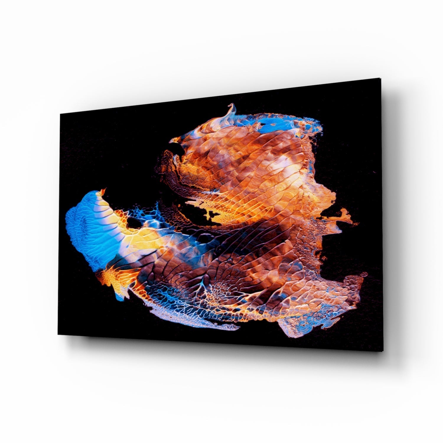 Abstract Stamps Glass Wall Art.