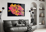 The Harmony of Yellow and Pink Glass Wall Art.
