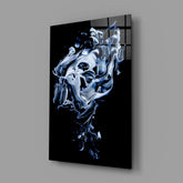 Abstract Gray Glass Wall Art.