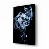Abstract Gray Glass Wall Art.