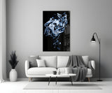Abstract Gray Glass Wall Art.