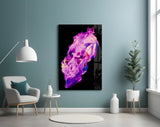 Abstract Purple Glass Wall Art.