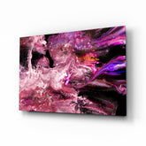 Purple Space Glass Wall Art.