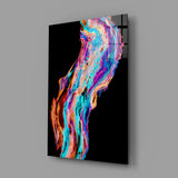 Colored Flow Glass Wall Art.