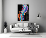 Colored Flow Glass Wall Art.
