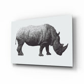 Rhino Glass Wall Art.