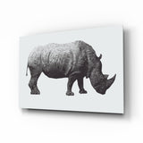 Rhino Glass Wall Art.