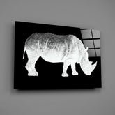 Rhino Glass Wall Art.