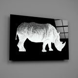 Rhino Glass Wall Art.