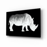 Rhino Glass Wall Art.