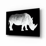 Rhino Glass Wall Art.