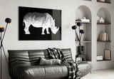 Rhino Glass Wall Art.