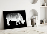 Rhino Glass Wall Art.